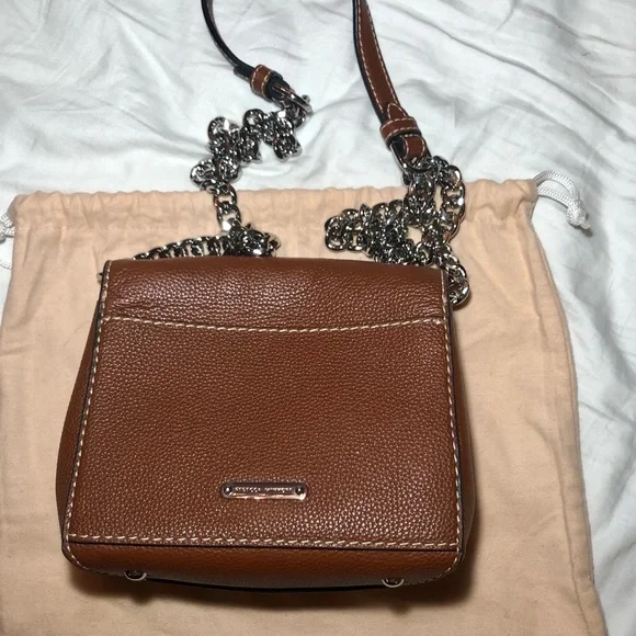 Rebecca Min off crossbody bag. Brown pebbled leather. Dust bag included. - Picture 2 of 6